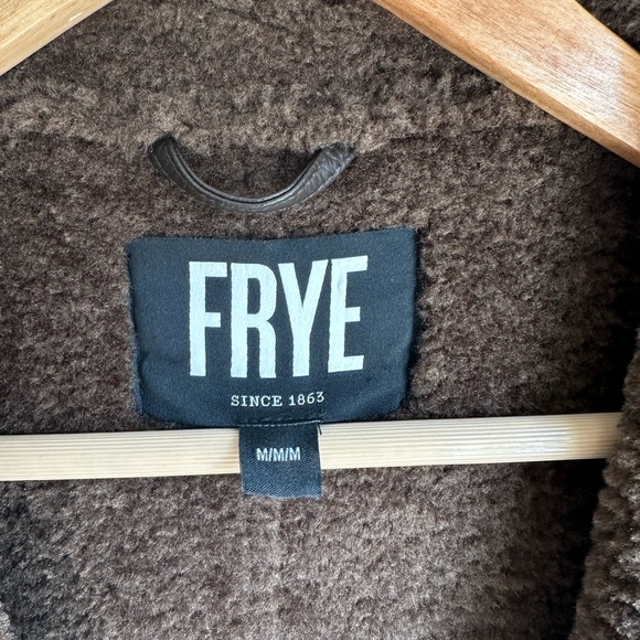 Frye Brown Shearling Vest - Picture 2 of 6
